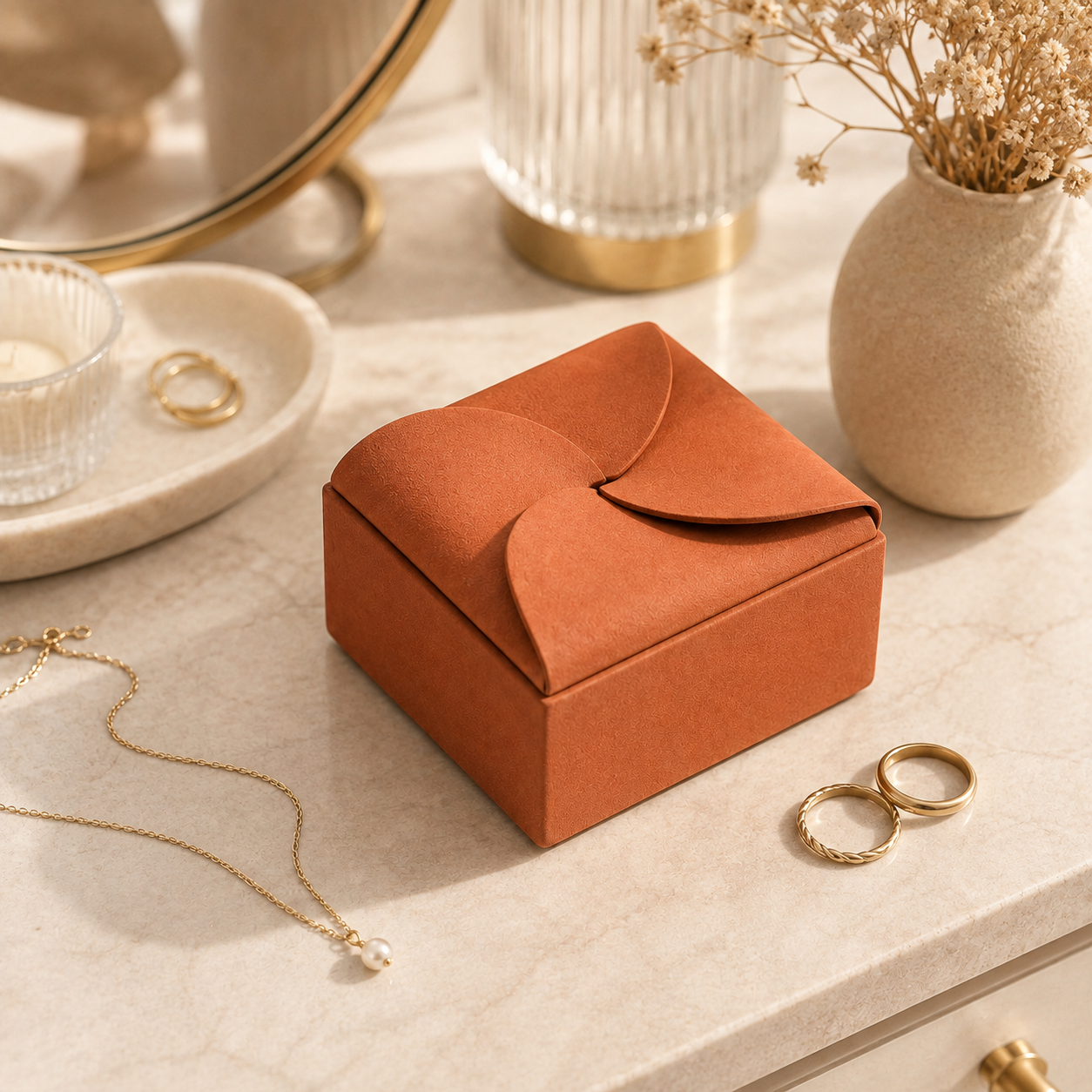 HasnFxz™ Folded Petal Keepsake Box