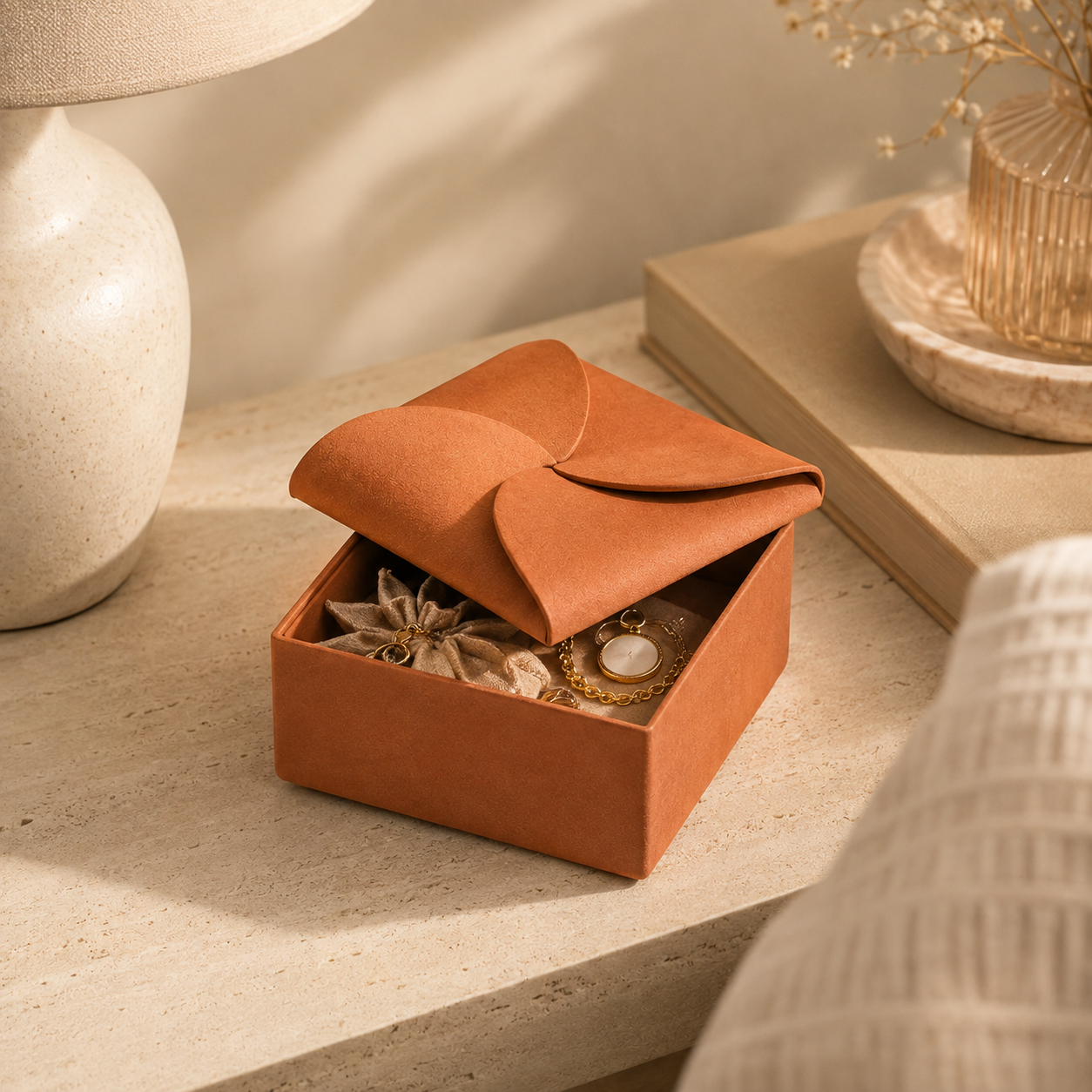 HasnFxz™ Folded Petal Keepsake Box